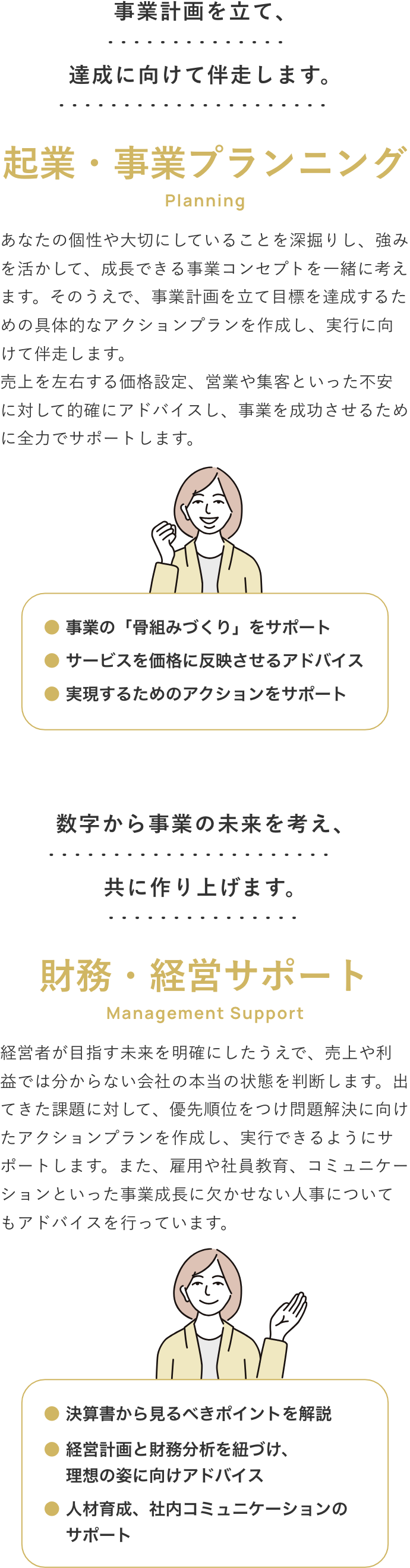 起業・事業プランニング 財務・経営サポート